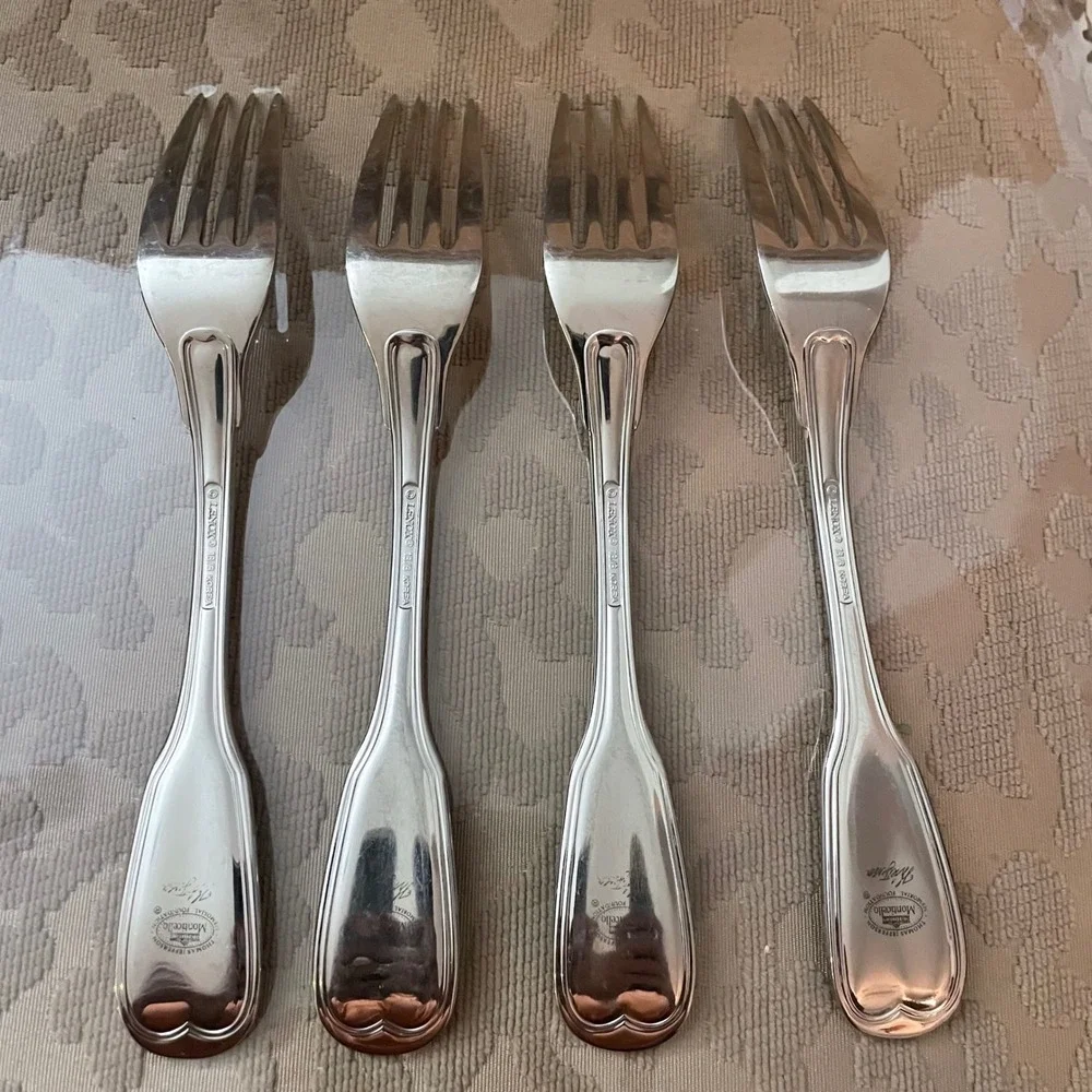 Lenox Monticello 18/8 Stainless Steel Dinner Forks Thomas Jefferson Set of 4